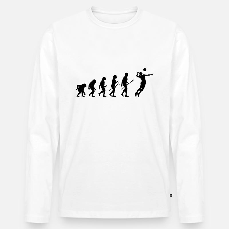 volleyball evolution - Männer Premium Bio Langarmshirt - Weiß