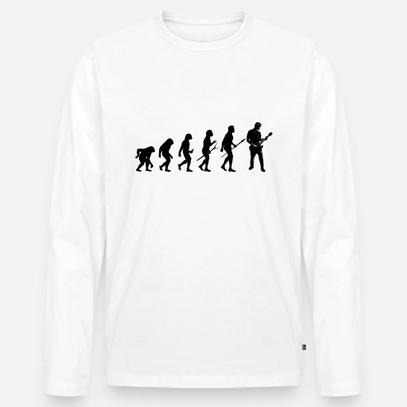 guitar gitarre evolution - Männer Premium Bio Langarmshirt - Weiß