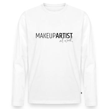 Makeup artist at work - Men's Premium Organic Long Sleeve Shirt - white - Front - Nico (187cm)