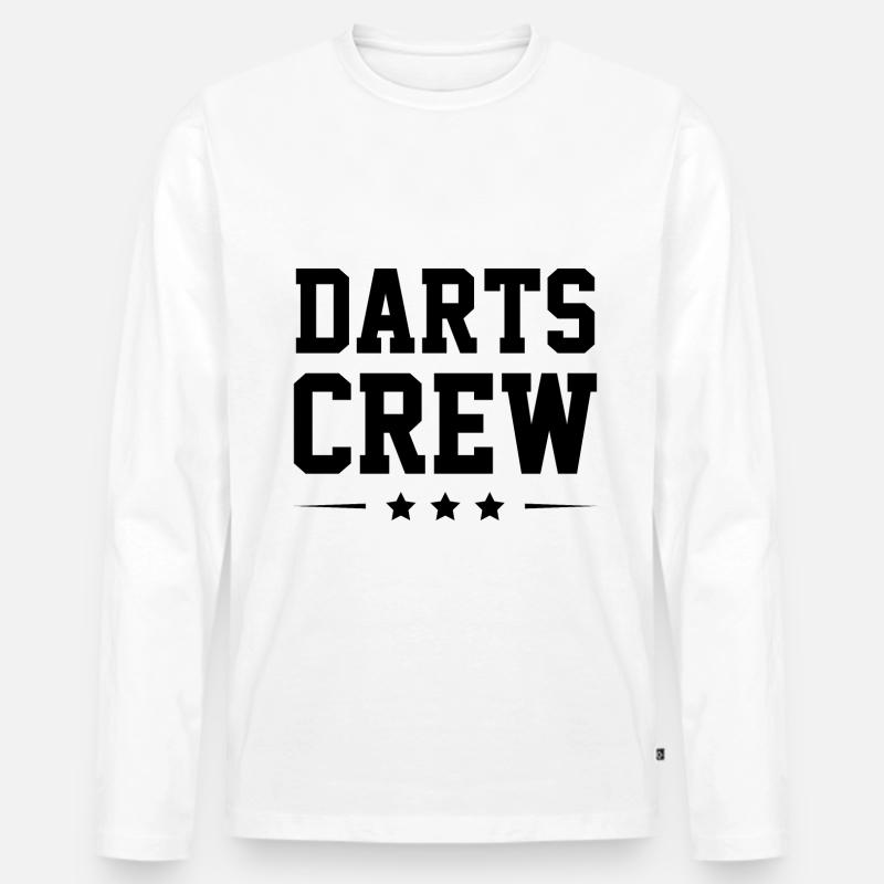Darts Crew - Männer Premium Bio Langarmshirt - Weiß