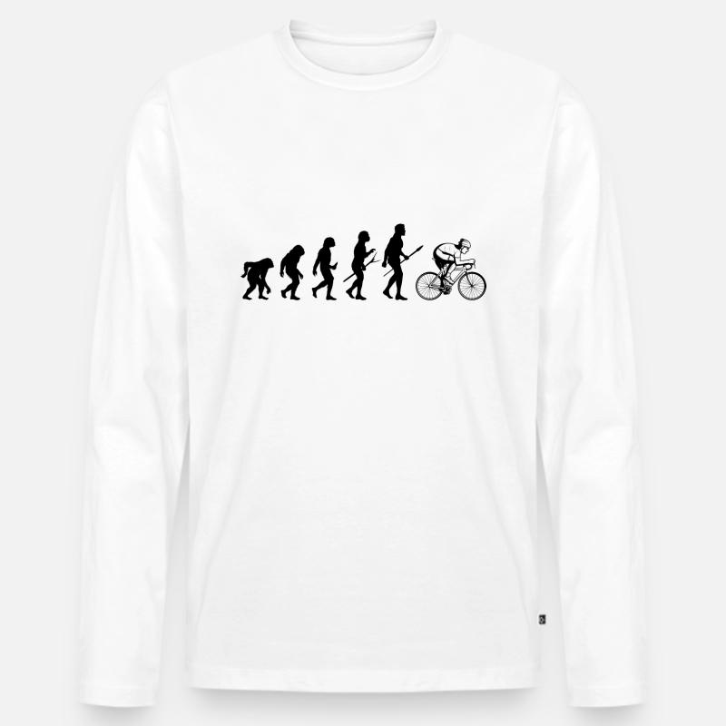 fahrrad evolution - Männer Premium Bio Langarmshirt - Weiß