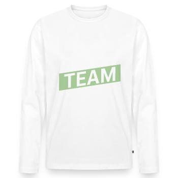 Volleyball Team - Men's Premium Organic Long Sleeve Shirt - white - Front - Nico (187cm)