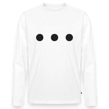 Three points - Men's Premium Organic Long Sleeve Shirt - white - Front - Nico (187cm)
