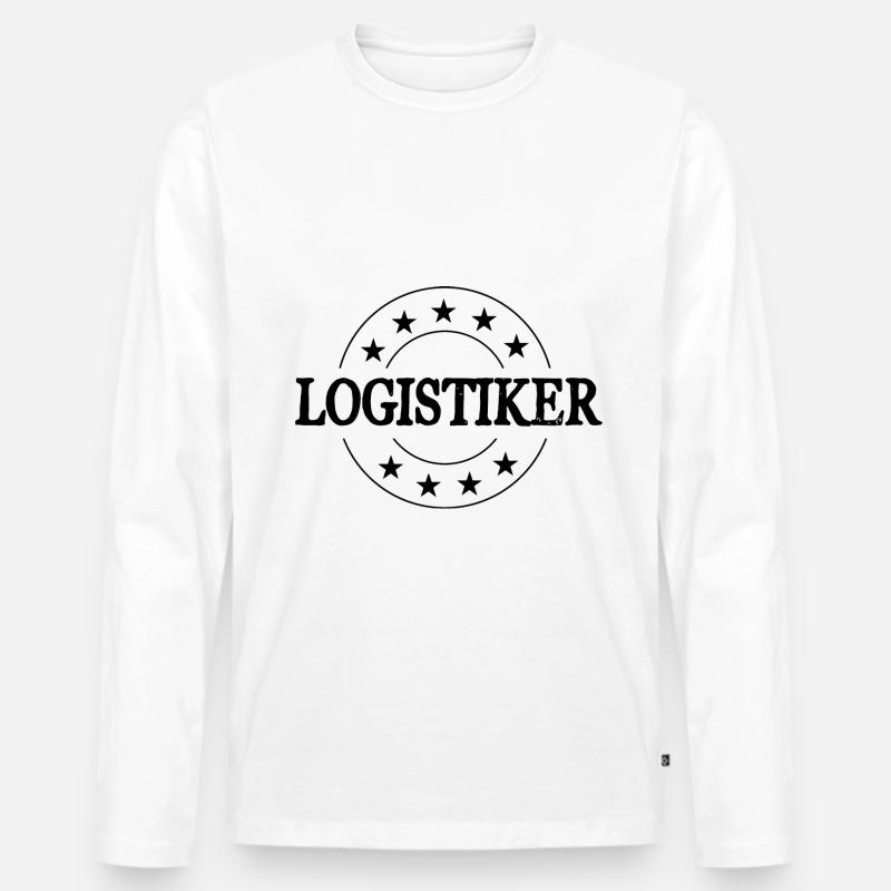 Logistiker Beruf - Männer Premium Bio Langarmshirt - Weiß