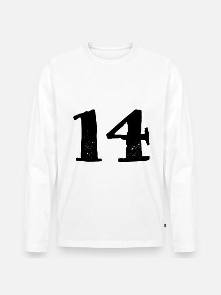 14 number jersey - Men's Premium Organic Long Sleeve Shirt - white