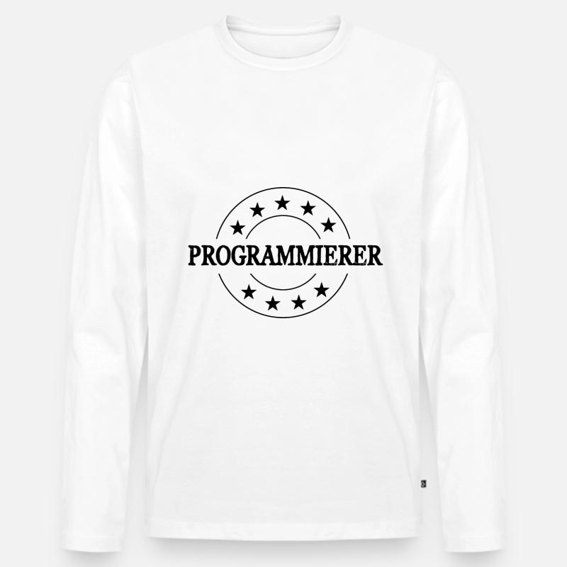 Programmierer Beruf - Männer Premium Bio Langarmshirt - Weiß