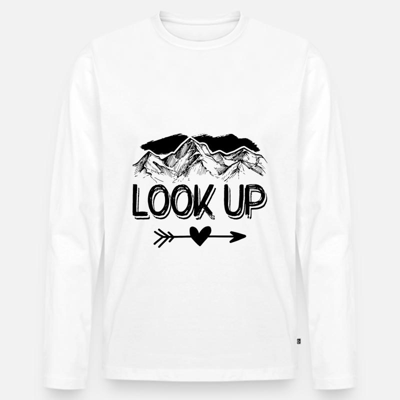 mountains berge - Männer Premium Bio Langarmshirt - Weiß