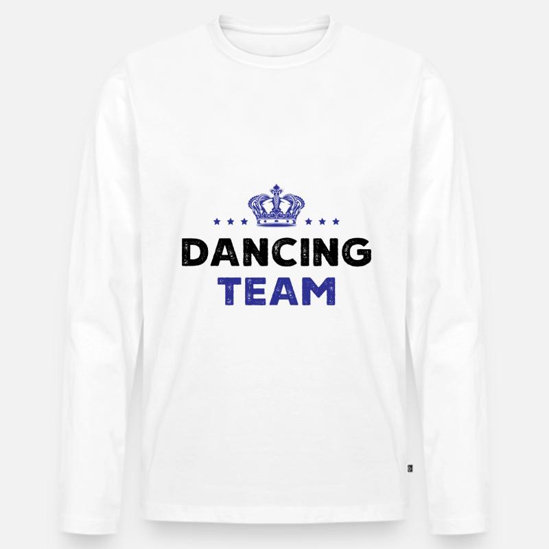Dancing Team - Männer Premium Bio Langarmshirt - Weiß