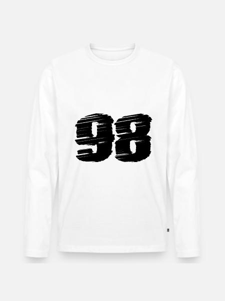 98 Number jersey - Men's Premium Organic Long Sleeve Shirt - white
