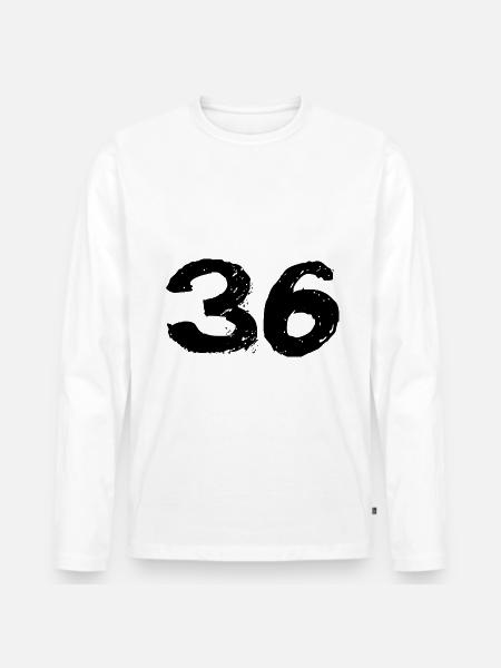 36 Number jersey - Men's Premium Organic Long Sleeve Shirt - white