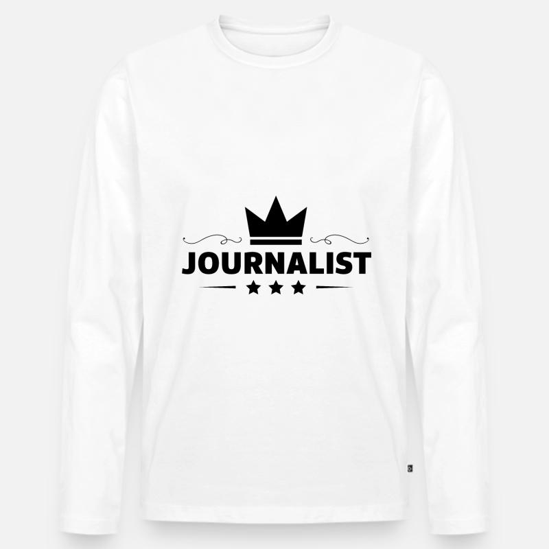 Journalist Beruf - Männer Premium Bio Langarmshirt - Weiß