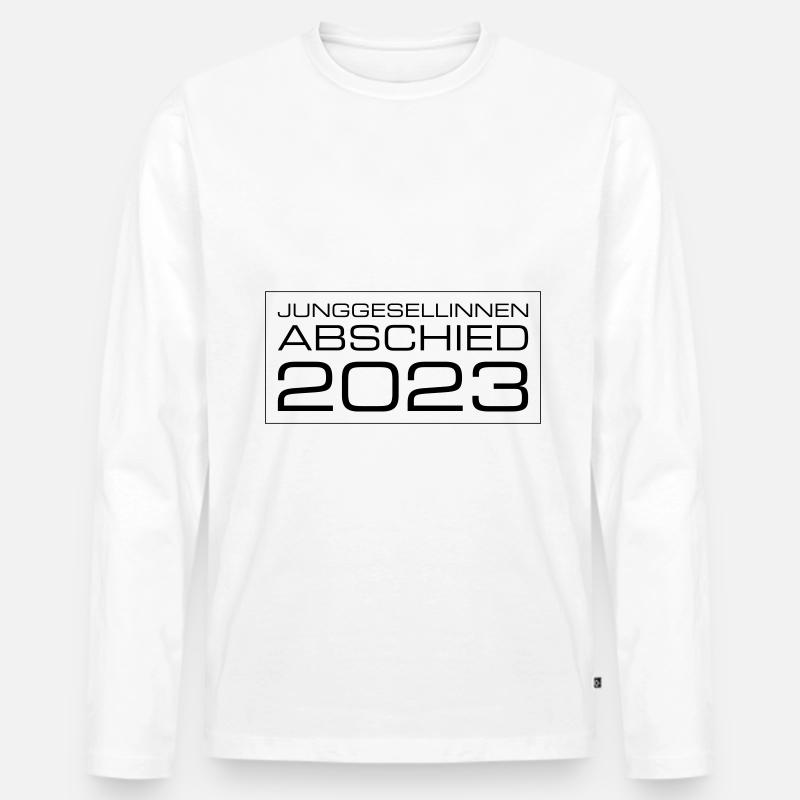 Junggesellinnen Abschied 2023 - Männer Premium Bio Langarmshirt - Weiß