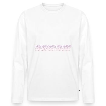Basketball font stylish - Men's Premium Organic Long Sleeve Shirt - white - Front - Nico (187cm)