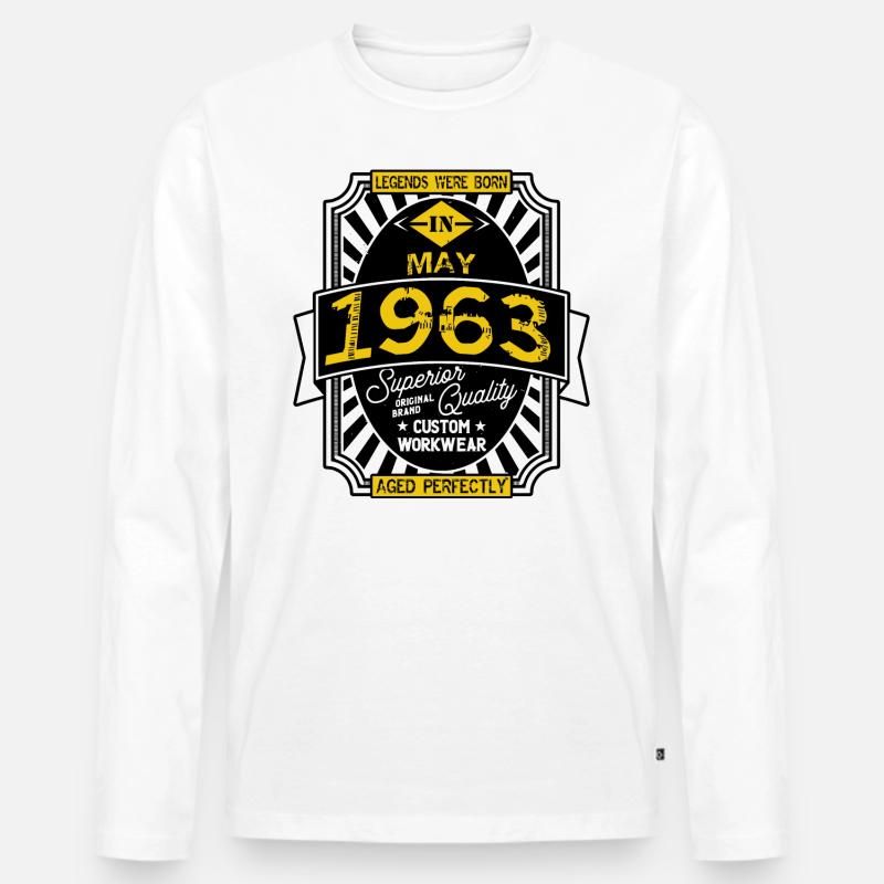 MAI 1963 - Männer Premium Bio Langarmshirt - Weiß
