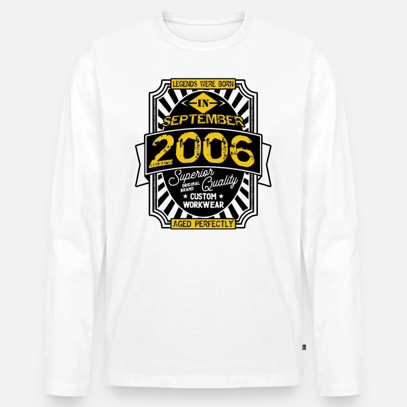 SEPTEMBER 2006 - Männer Premium Bio Langarmshirt - Weiß