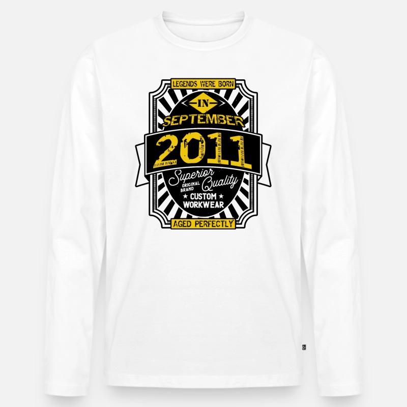 SEPTEMBER 2011 - Männer Premium Bio Langarmshirt - Weiß
