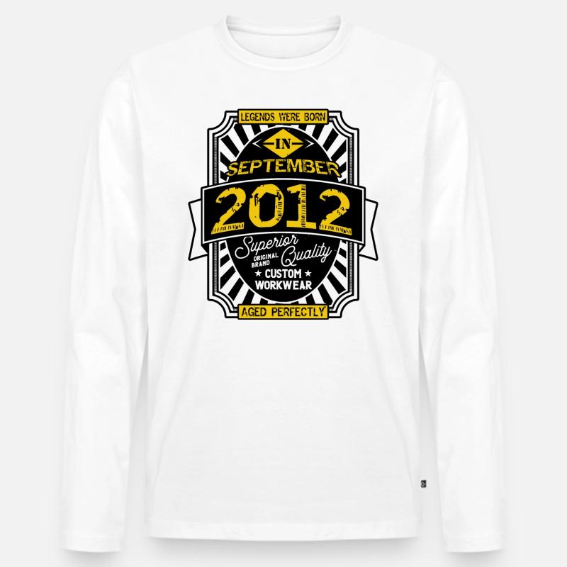 SEPTEMBER 2012 - Männer Premium Bio Langarmshirt - Weiß