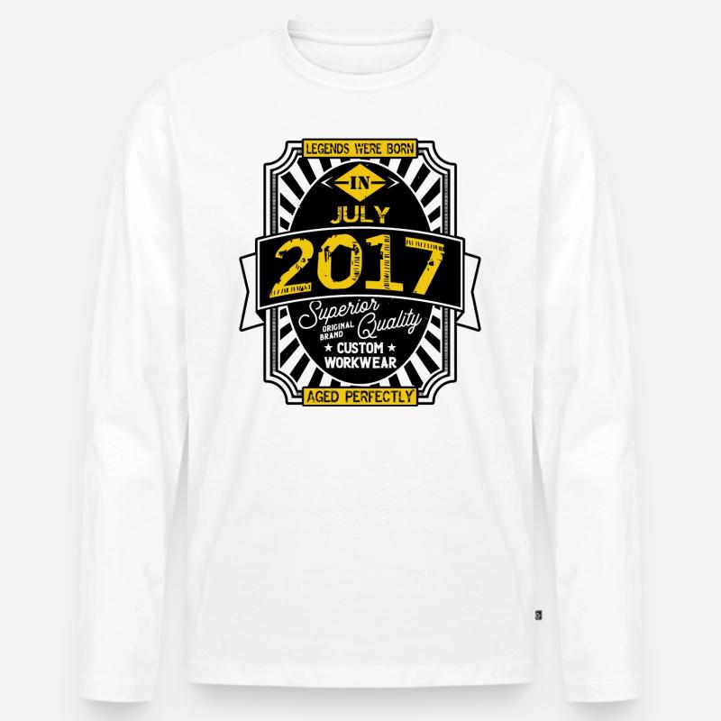 2017 JULI - Männer Premium Bio Langarmshirt - Weiß