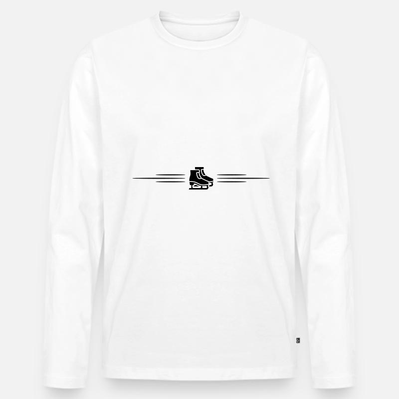 Inliner Icon Linie - Männer Premium Bio Langarmshirt - Weiß