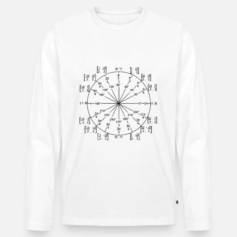 trigonometrie (einheitskreis) - Männer Premium Bio Langarmshirt - Weiß