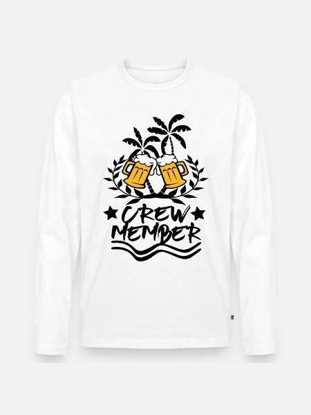 Crew Member / Party Design - Men's Premium Organic Long Sleeve Shirt -