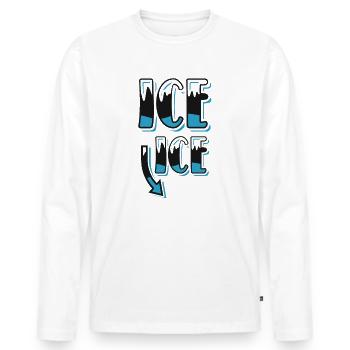 Pregnancy Announcement - Men's Premium Organic Long Sleeve Shirt - white - Front - Nico (187cm)
