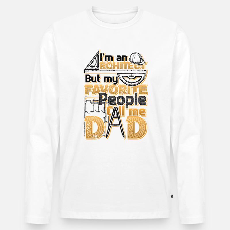 Ich Bin Ein Architekt - Männer Premium Bio Langarmshirt - Weiß