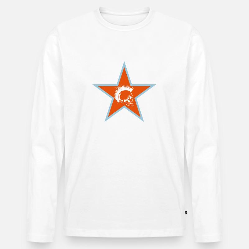 sternhagel logo - Männer Premium Bio Langarmshirt - Weiß