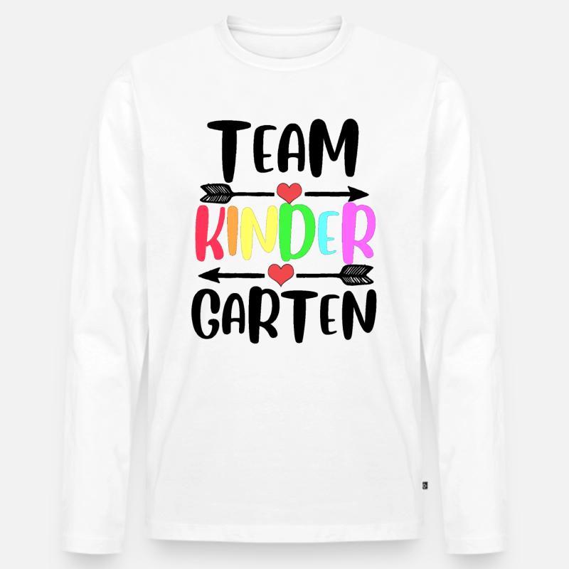 Kindergarten Team - Männer Premium Bio Langarmshirt - Weiß