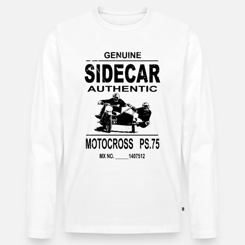 Sidecar Moto Cross - Männer Premium Bio Langarmshirt - Weiß