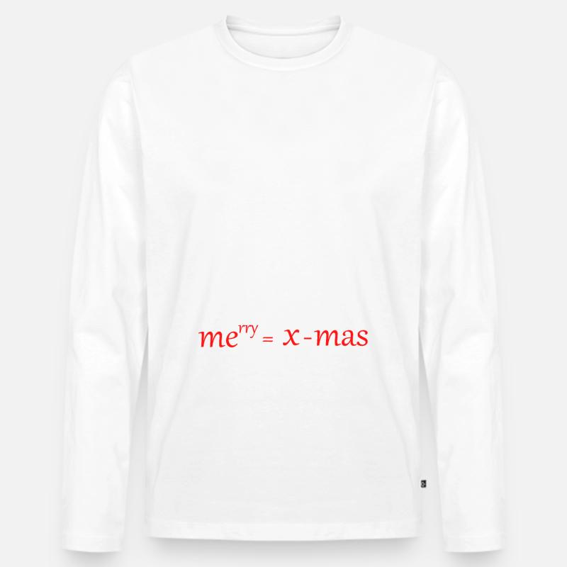 Math Christmas - Männer Premium Bio Langarmshirt - undefined
