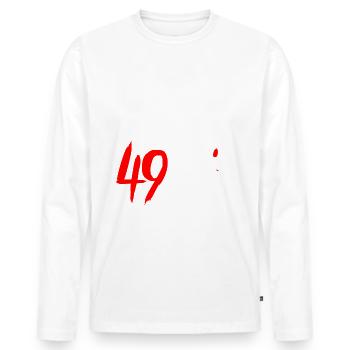 50 Jahre 50. Geburtstag - Männer Premium Bio Langarmshirt - Weiß - Vorne - Nico (187cm)