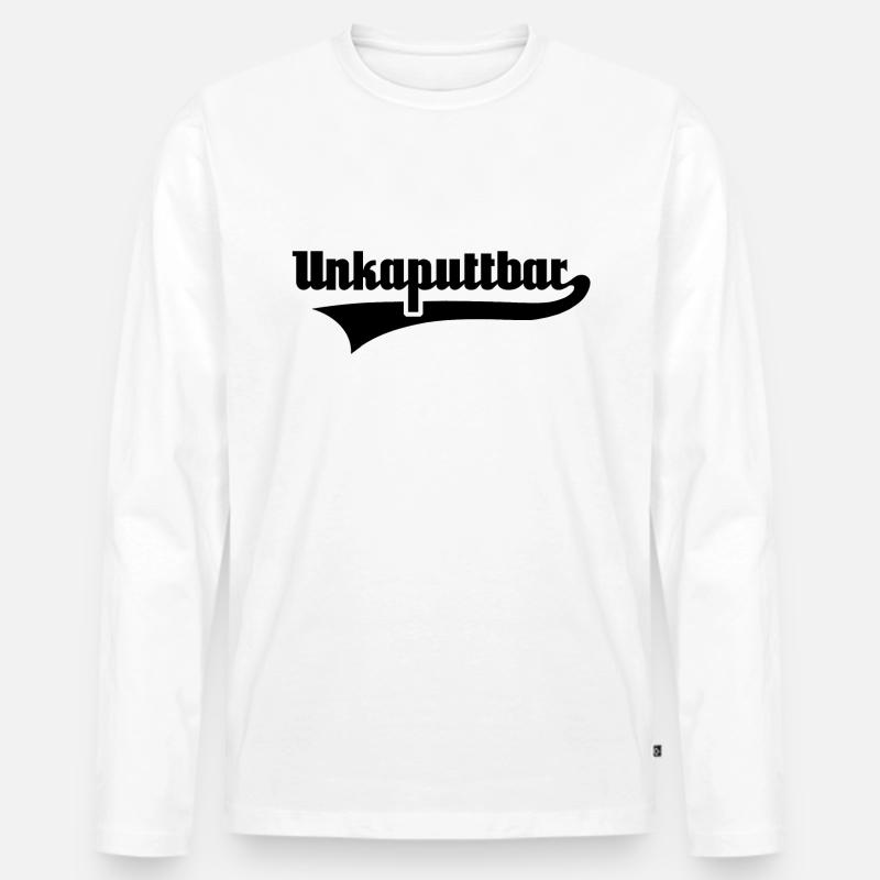 Unkaputtbar Superkraft Superheld Power - Männer Premium Bio Langarmshirt - Weiß