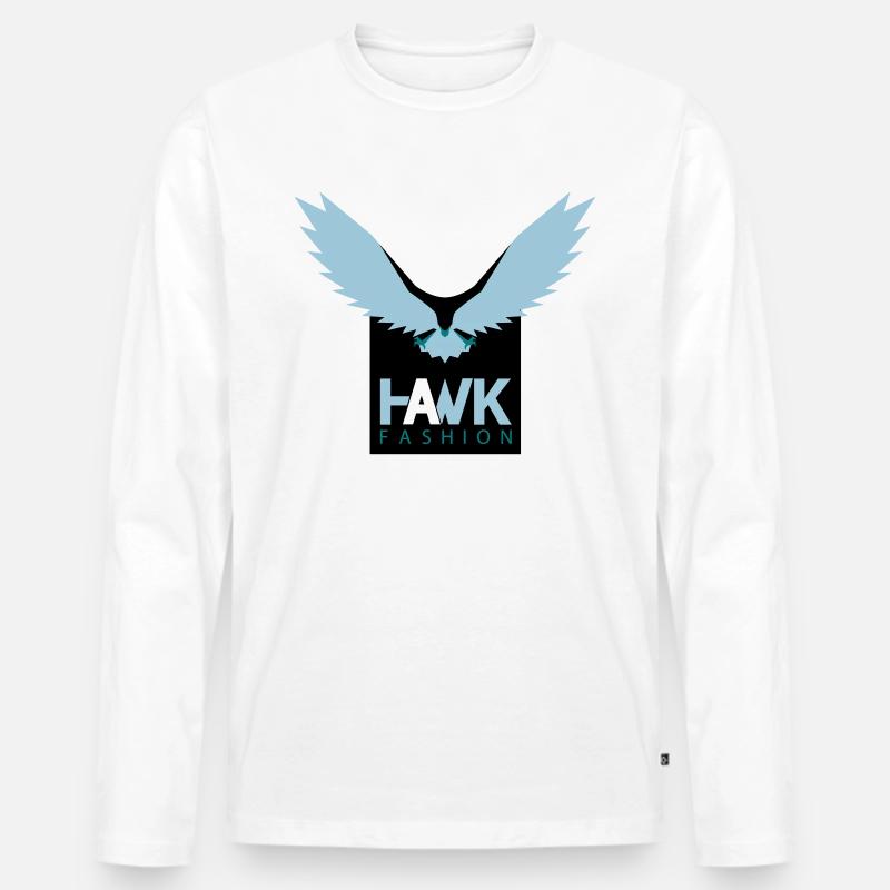 HAWK - Männer Premium Bio Langarmshirt - Weiß