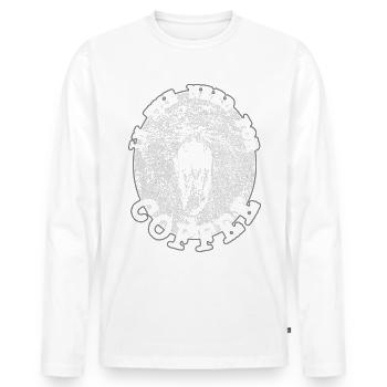 in the need for coffe white - Männer Premium Bio Langarmshirt - Weiß - Vorne - Nico (187cm)