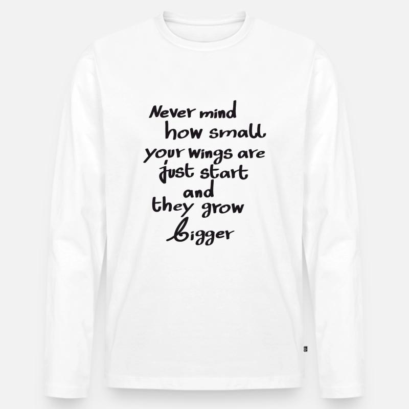 Starte deine Reise - Männer Premium Bio Langarmshirt - Weiß
