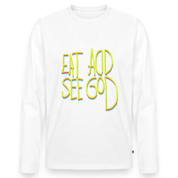 Acid LSD psychedelic drugs - Men's Premium Organic Long Sleeve Shirt - white - Front - Nico (187cm)