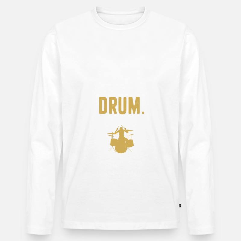 Schlagzeug Schlagzeuger Repeat - Männer Premium Bio Langarmshirt - undefined
