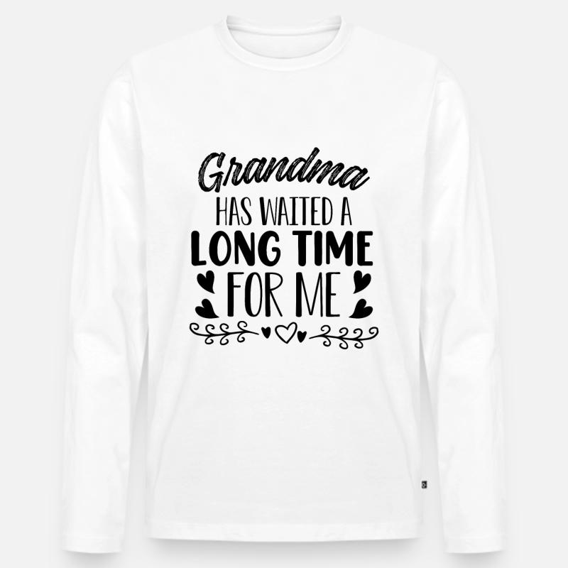 großmutter oma baby - Männer Premium Bio Langarmshirt - Weiß