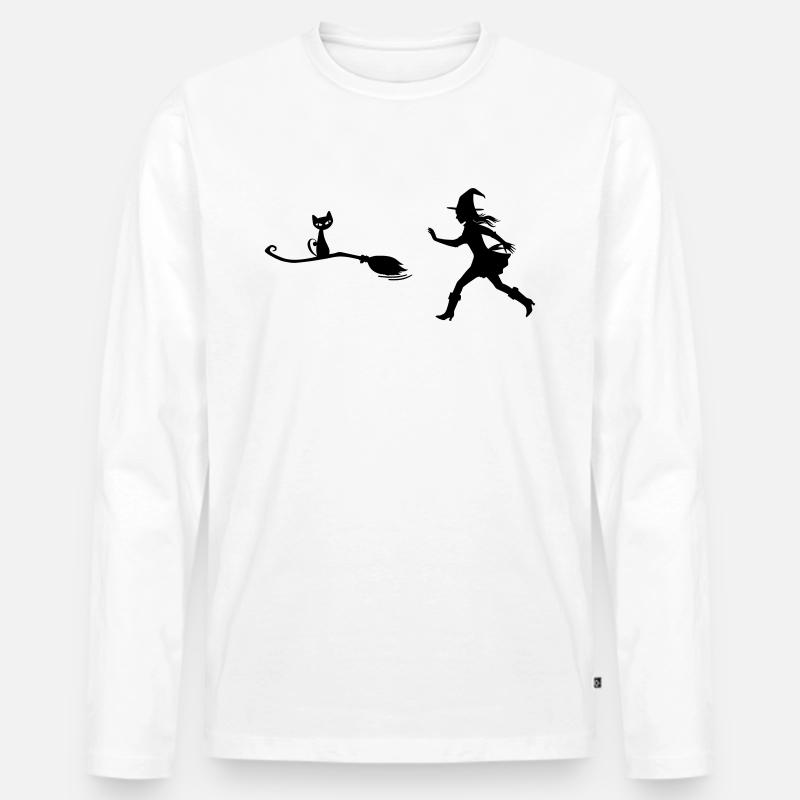 Dieb - Männer Premium Bio Langarmshirt - Weiß