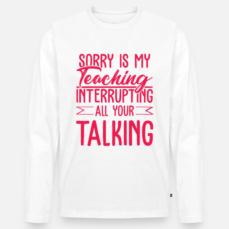 Lernen Lehrer - Männer Premium Bio Langarmshirt - undefined