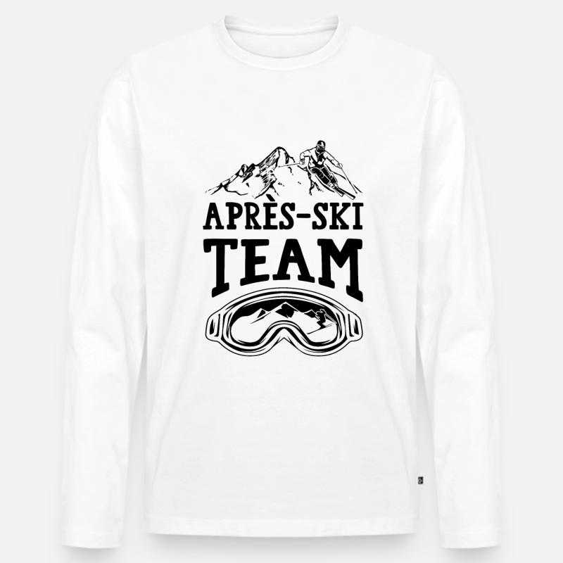 Après Ski Team - Männer Premium Bio Langarmshirt - Weiß