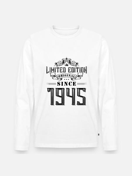 1945 limited edition - Men's Premium Organic Long Sleeve Shirt - white