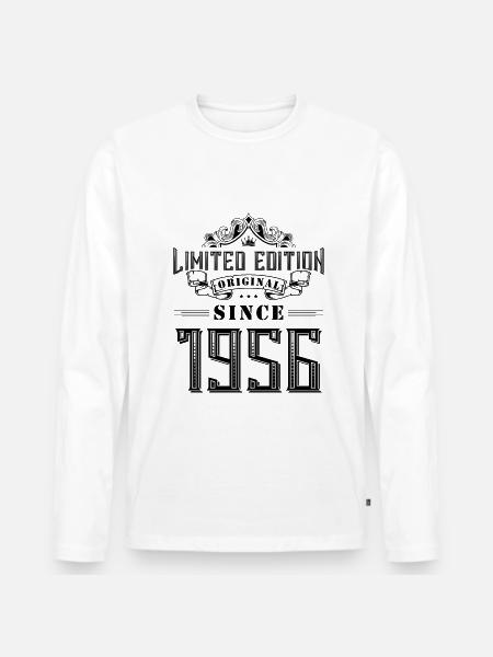1956 limited edition - Männer Premium Bio Langarmshirt - Weiß