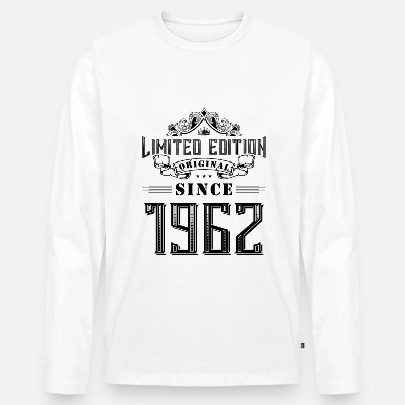1962 limited edition - Männer Premium Bio Langarmshirt - Weiß