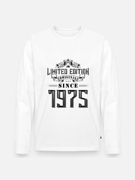 1975 limited edition - Men's Premium Organic Long Sleeve Shirt - white