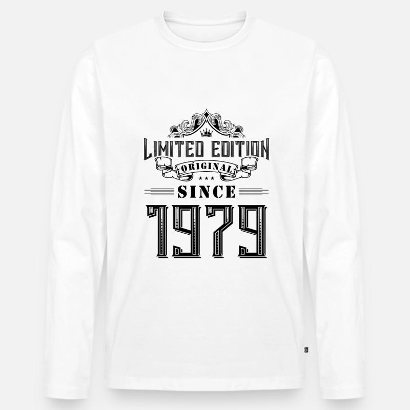 1979 limited edition - Männer Premium Bio Langarmshirt - Weiß