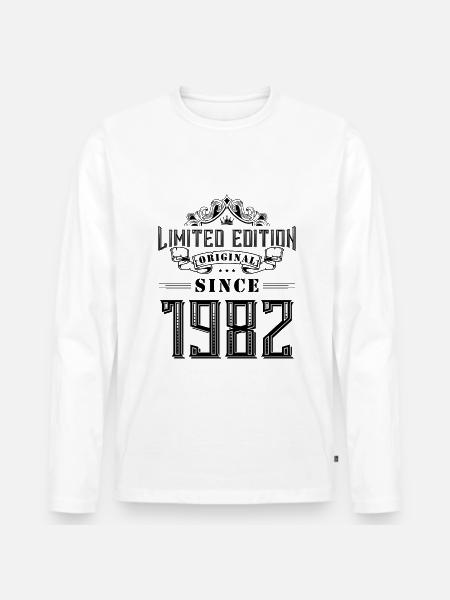 1982 Limited Edition - Men's Premium Organic Long Sleeve Shirt - white