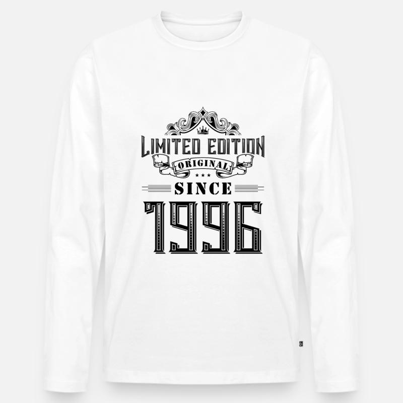 1996 limited edition - Männer Premium Bio Langarmshirt - Weiß
