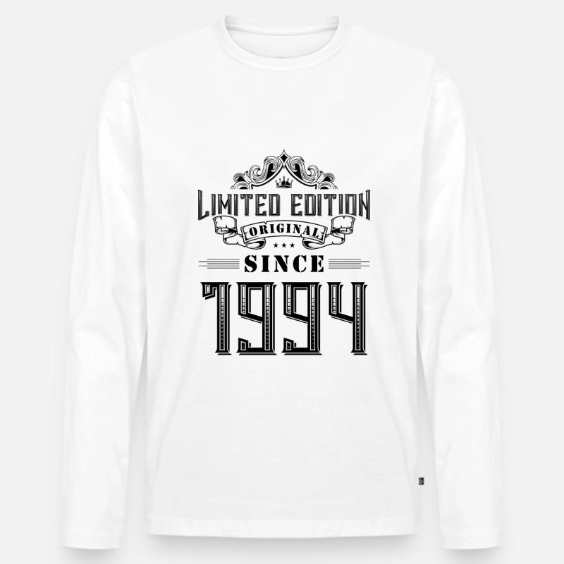 1994 limited edition - Männer Premium Bio Langarmshirt - Weiß